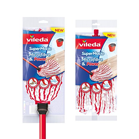 Vileda SuperMocio Microfibre & Power Mop with Extra Refill
