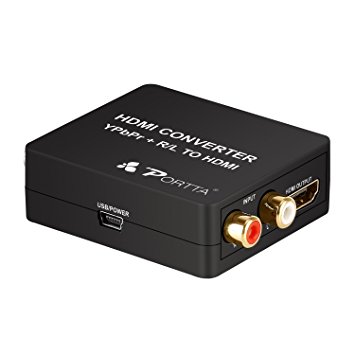Portta SPETRH YPbPr Component RGB   R/L to HDMI Mini Converter v1.3 support 1080p and Uncompressed 2 Channel Audio LPCM