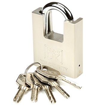 H&S® 5 Keys 60mm Heavy Duty Warehouse Container Garage Shutter Padlock Gate Chain Lock