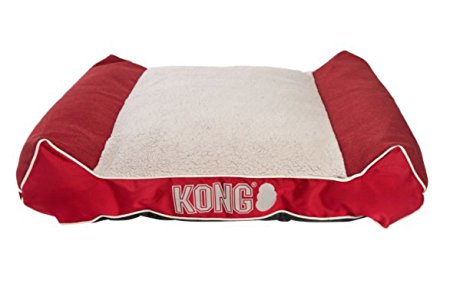 KONG Plush Lounger Dog Bed Red