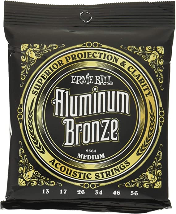 Ernie Ball Aluminum Bronze Medium Acoustic Set, .013 - .056