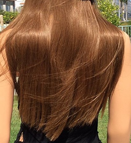 Shantique Halo Hair Extensions Color #6 Size 12". 100% Remy Brazilian Unprocessed Human Hair