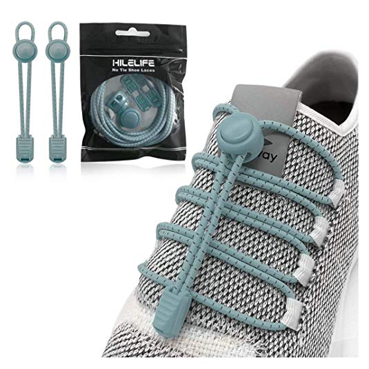 Hilelife Elastic No Tie Shoelaces - Non Tying Active Stretchy Laces Running Shoe Laces With Reflective String and Locks For Sneakers