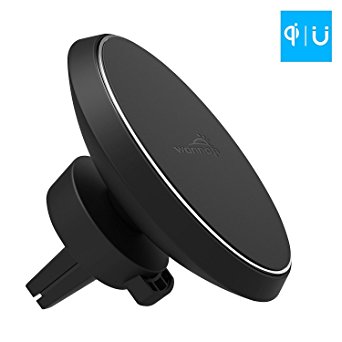 Magnetic Wireless Qi Cell Phone Charger, Air Vent Car Charging Mount Holder Cradle for Android and iPhone