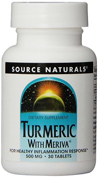 Source Naturals Turmeric with Meriva 500mg, For Healthy Inflammation Response, 30 Tablets