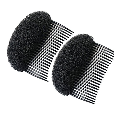 Healtheveryday®2PCS Charming BUMP IT UP Volume Inserts Do Beehive hair styler Insert Tool Hair Comb Black/Brown colors for choose Hot (Black)