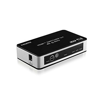 Expert Connect 3x1 HDMI Switch | 3 Port | 3 in - 1 out | Ultra HD 4K/2K @ 60Hz (60 fps), HDR | HDMI 2.0, HDCP 2.2 | Full HD/3D | 1080P | DTS | Dolby Digital | Direct TV | 18 Gbps Bandwidth