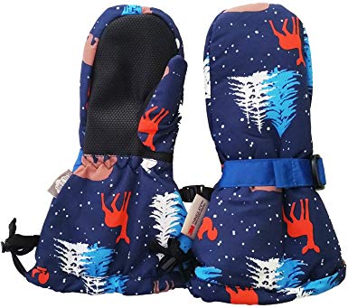 Jan & Jul Waterproof Mittens Fleece-Lined Stay-on Winter Snow and Ski Mittens, for Baby Toddler Kids Girls and Boys