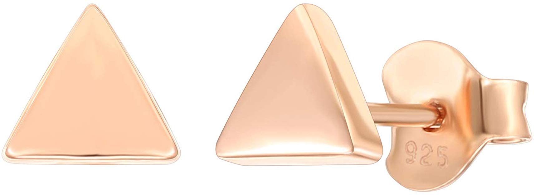 PAVOI 14K Gold Plated 925 Sterling Silver Earrings | Tiny Dot/Triangle Disc Stud Earrings | Gold Stud Earrings for Women