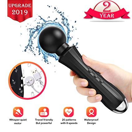 Upgraded Personal Wand Massager for Women Mini Whisper Quiet USB Magnetic Rechargeable Electric Massager,Powerful Wireless Handheld Magic Waterproof Cordless Massager Sports Recovery