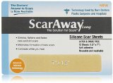 ScarAway Long Professional Grade Silicone Scar Treatment Sheets - 12 Multi-Use Adhesive Soft Fabric Strips 15 x 7 In
