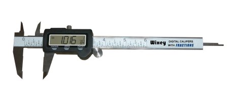Wixey WR100 6-Inch Digital Calipers with Fractions