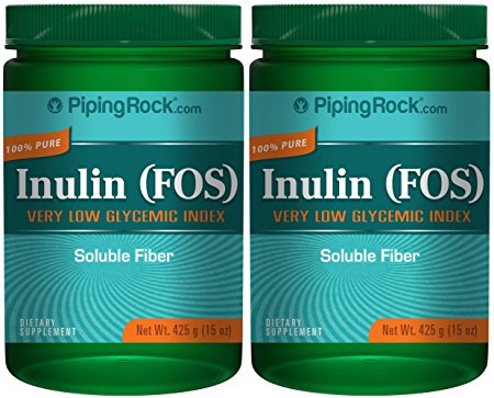 Inulin Prebiotic FOS Powder 2 Bottles x 15 oz (425 grams)