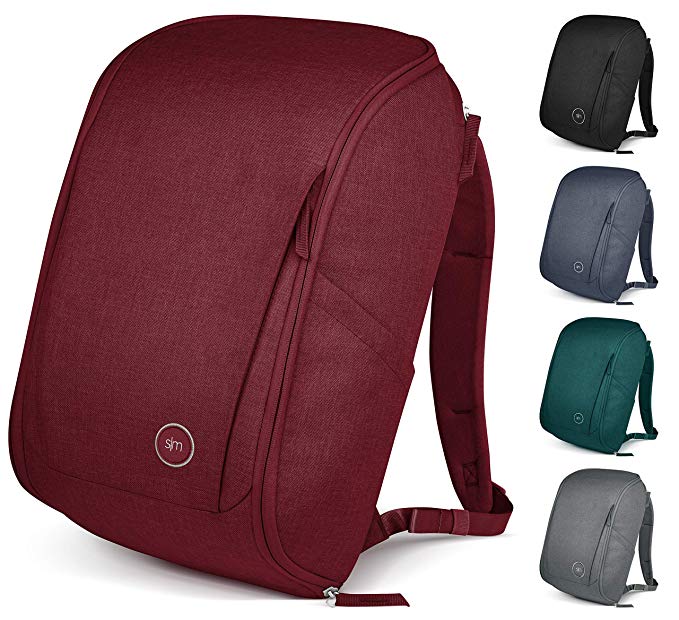 Simple Modern Wanderer Backpack with Laptop Compartment Sleeve - 25L Travel Bag for Men & Women College Work School - Wanderer: Cabernet