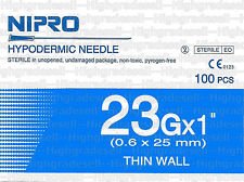 NIPRO HYPODERMIC Dispensing NEEDLE 23G x 1" (0.6x25mm) 100 pieces