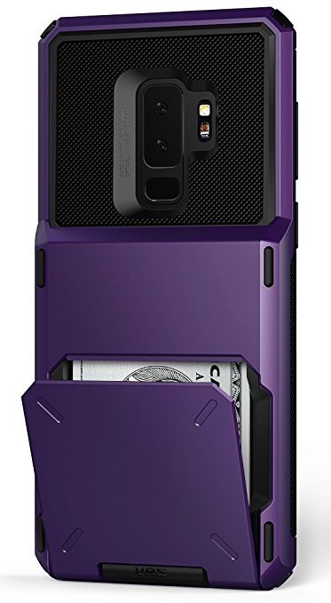 Galaxy S9 Plus Case :: VRS :: Full Body Protective Armor :: Hybrid Card Slot Holder :: ID Credit Card Travel Wallet for Samsung Galaxy S9 Plus (Damda Folder - Ultra Violet)