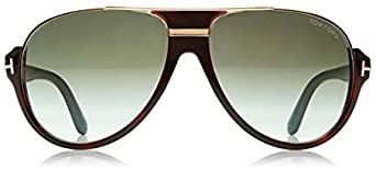 Tom Ford Dimitry TF0334 Havana Gold w/Green Gradient Lense 56K