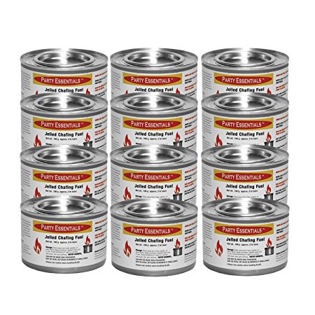 Party Essentials Chafing Dish Jelled Methanol Warming Fuel, 12-Pack