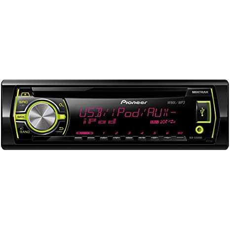 Pioneer DEHX3500UI In-Dash CD/MP3/USB Car Stereo Receiver with MIXTRAX and Variable Color Illumination (Discontinued by Manufacturer)