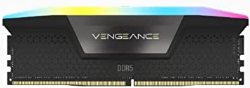 Corsair Vengeance RGB DDR5 32GB (2x16GB) 5200MHz C40 Intel Optimized Desktop Memory (Dynamic Ten-Zone RGB Lighting, Onboard Voltage Regulation, Custom XMP 3.0 Profiles, Tight Response Times) Black