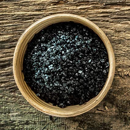 The Spice Lab (1 lb.) Hawaiian Black Lava Salt - Medium - OU Kosher Gluten-Free Non-GMO Premium Gourmet Sea Salt - No. 4013