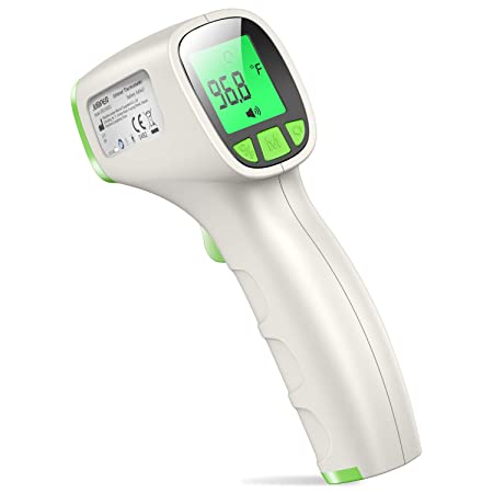 Baby Thermometer Non Contact Thermometer for Forehead and Object Surface Measurement with Instant Reading and Fever Warning for Kids and Adults (Apple Green)