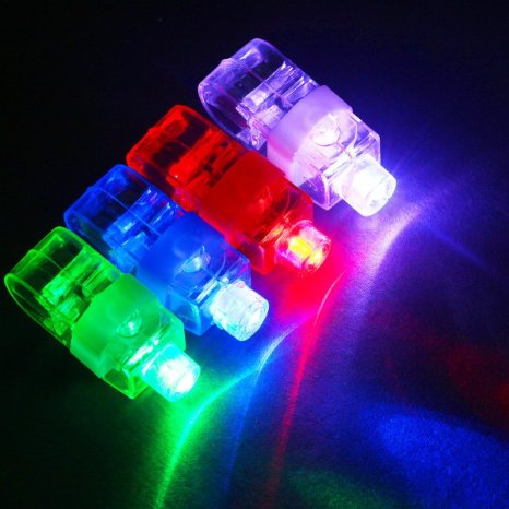 Dizaul Super Bright Finger Flashlights - LED Finger Lamps - Rave Finger Lights, Pack of 40