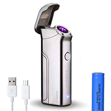 FORHU Arc Lighter, Hi-lighter Electric Lighters with 14500 Removable Battery, Windproof USB Rechargeable Cigar Candles lighters