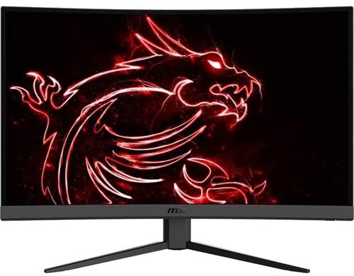 MSI Full HD Non-Glare 1ms 2560 x 1440 165Hz Refresh Rate 2K Resolution Free Sync 27" Curved Gaming Monitor (Optix G27CQ4) - Black