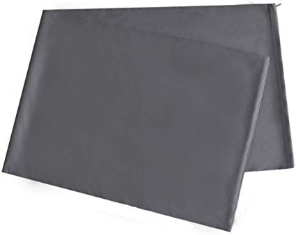 YAROO Body Pillowcase 20" x 54",100% Egyptian Cotton 300 Thread Count, Soft Body Pillow Cover Zipper Closure(Grey)