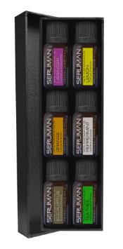Set of 6 Pure Essential Oils, Gift Box (CLASSIC COLLECTION)