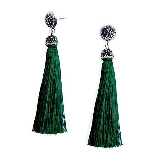 Me&Hz Thread Tassel Earrings Statement Tassel Dangle Earrings Bohemian Fringe Drop Earrings Gifts for Women
