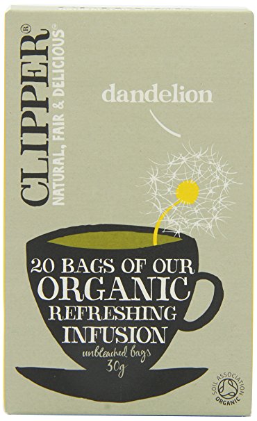 Clipper Organic Dandelion Infusion 20 Bags (Pack of 6, Total 120 Teabags)