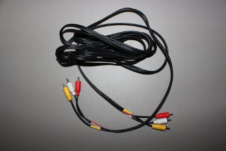 PTC 6 feet 3-RCA Composite A/V-Red/Yellow/White Cable