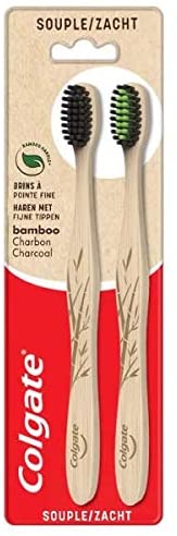 Colgate Bamboo Charcoal Soft Toothbrush 2pk