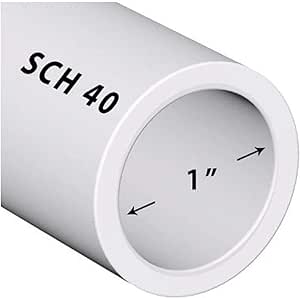 PVC Pipe Sch40 1 Inch (1.0) White Custom Length - 2FT