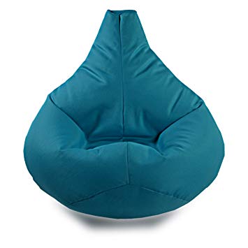 Gilda | Teen Highback - Outland Teenager Gaming Lounger Recliner Giant Beanbag Dual Zip System Teflon Coated Polyester Virgin Beans Indoor/Outdoor (Water And Stain Resistant) (Aqua)