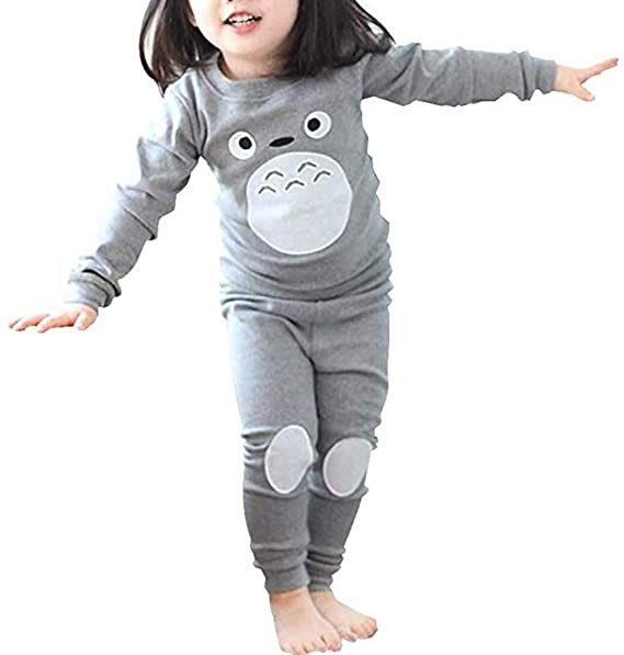 iCoup Little Boys Girls Kids Long Sleeve Shirt Sets Toddler Cotton Long Sleeve Tee and Pant Set