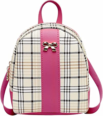 Women Cell Phone Purse Wallet Girl Mini Backpack Crossbody Bag Small Smartphone (Rosy2)