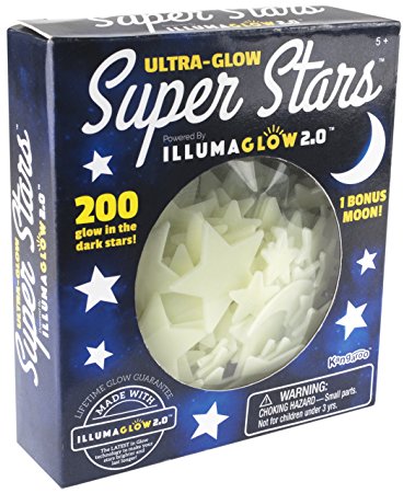 Kangaroo's Ultra Glow in the Dark Stars; 200 Count w/ Bonus Moon
