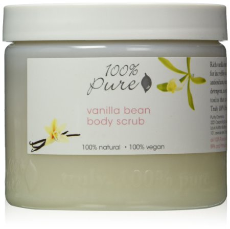 100% Pure: All Natural and Organic, Body Scrub - Vanilla Bean, 16 oz