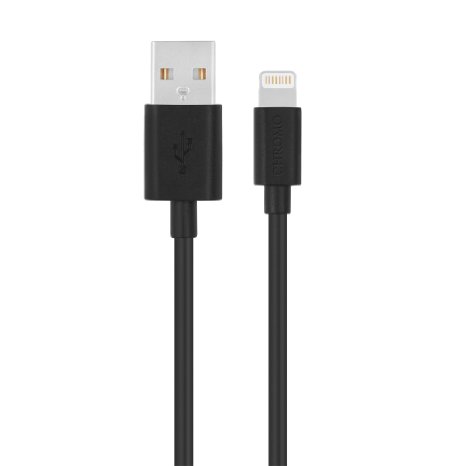 [Apple MFi Certified] Lightning to USB Cable - Durable Extra Long 6ft (1.8m) Length with Slim Connector Head for iPhone, iPad & iPhone (Black) by Chromo Inc