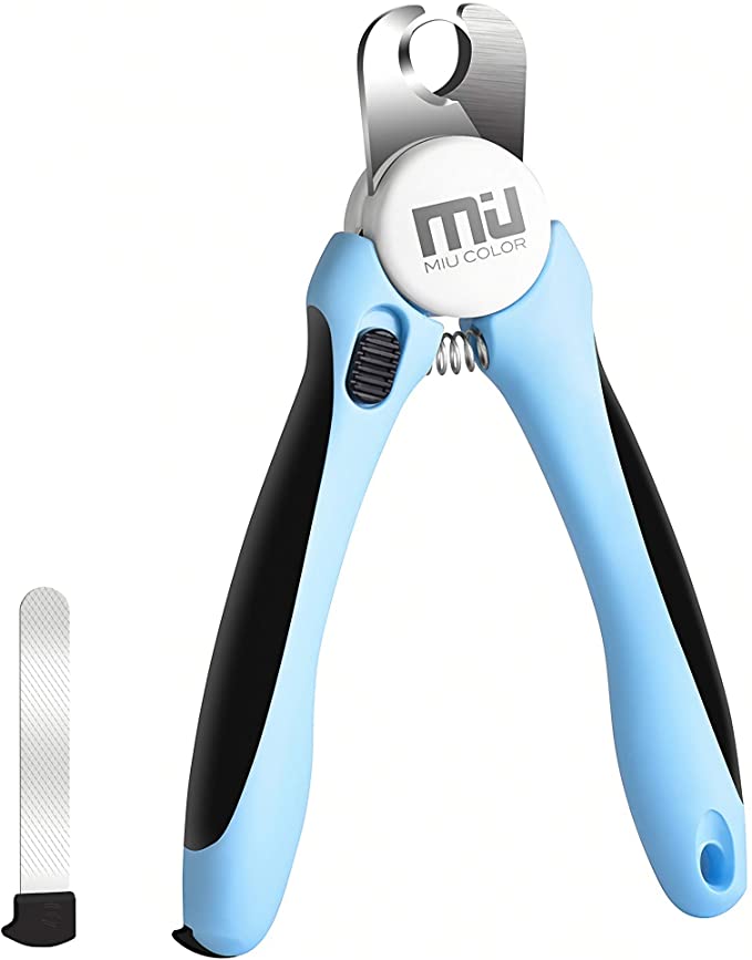 MIU COLOR Dog Nail Clippers, Pet Nail Trimmer Set with Safety Guard to Prevent Overcutting, Free Nail File Included, Professional Grooming and Trimmers Tool for Small Medium Large Dogs and Cats