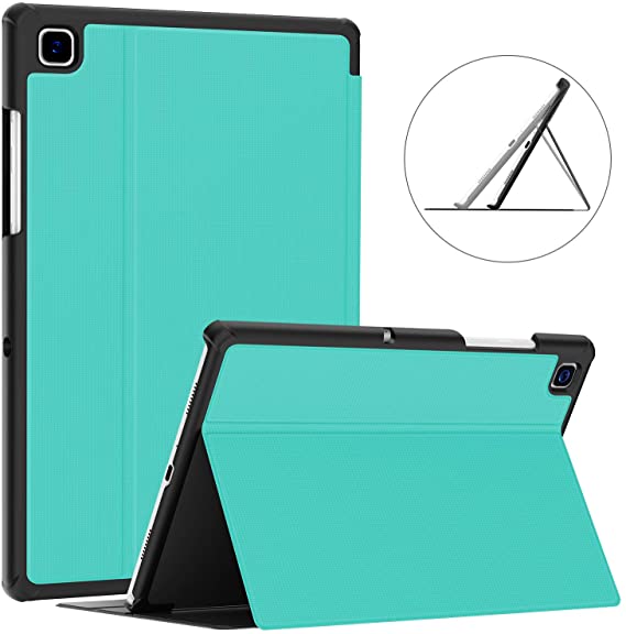 Soke Samsung Galaxy Tab A7 10.4 Case 2020, Premium Shock Proof Stand Folio Case,Multi- Viewing Angles, Hard TPU Back Cover for Samsung Galaxy Tab A7 10.4 inch Tablet [SM-T500/T505/T507],Cyan