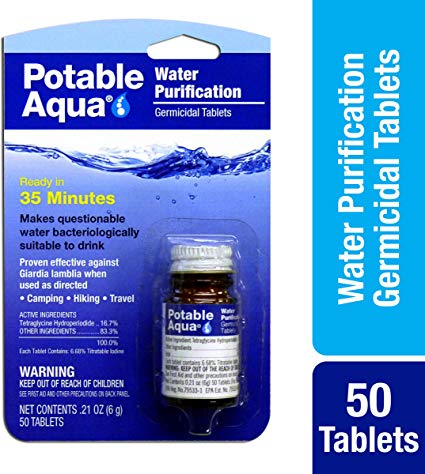 Potable Aqua Germicidal Water Purification Tablets