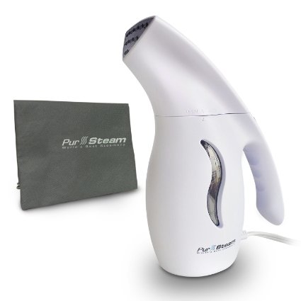 PurSteam Premium Fabric Steamer, Powerful, Fast-Heat Aluminum Heating Element With Travel Pouch