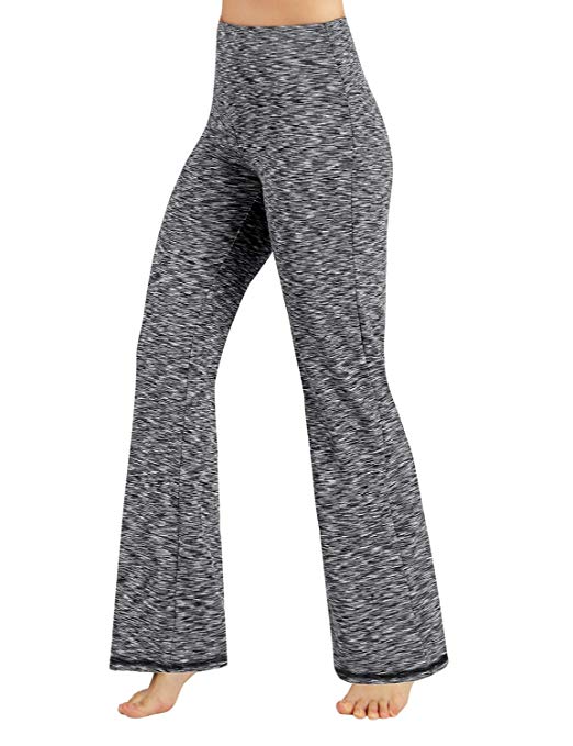 ODODOS Power Flex Boot-Cut Yoga Pants Tummy Control Workout Non See-Through Bootleg Yoga Pants