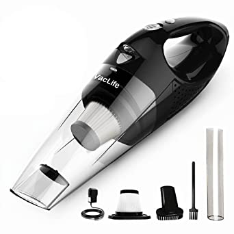 VacLife Handheld Vacuum with Handheld Filters, Car Vacuum Cleaner Cordless, Silver(VL189)