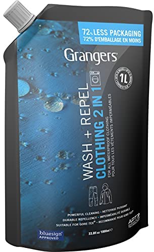 Grangers Wash   Repel Clothing 2 in 1 |1-litre | Powerful Cleaning Combined with Durable Waterproofing for all Outdoor Clothing