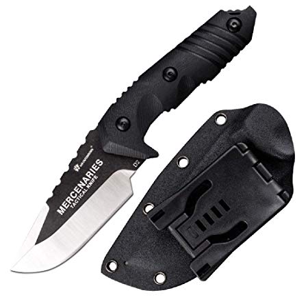 HX OUTDOORS Fixed Blade Knife,Special Forces Tactical Knife with Sheath,Tanto Knife,Army Survival Knife,G10 Handle (Warrior)